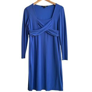 Shape Benefits by Chadwicks Dress Ruching Blue Size 6 Career Cocktail‎